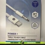 Cable Type C a AUX 3.5mm (6FT/1.8M) POWER+
